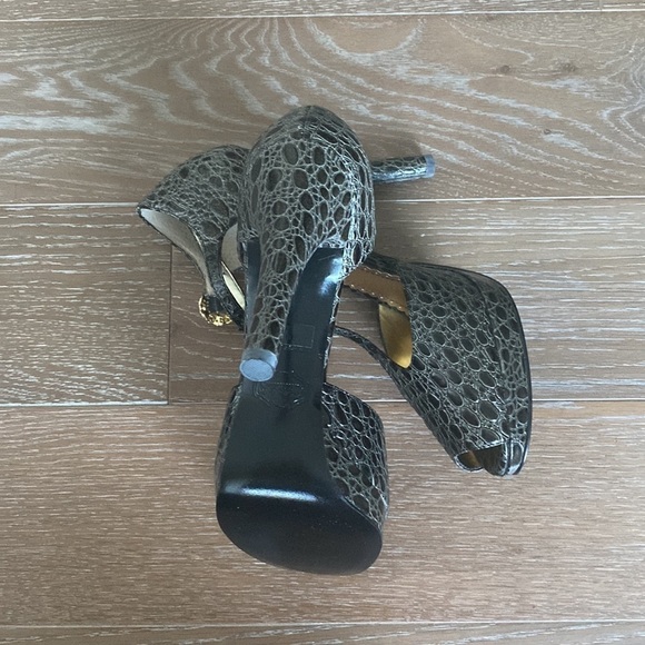 NEW Hale Bob croc Leather Platform Sandal | 9M - Picture 6 of 6